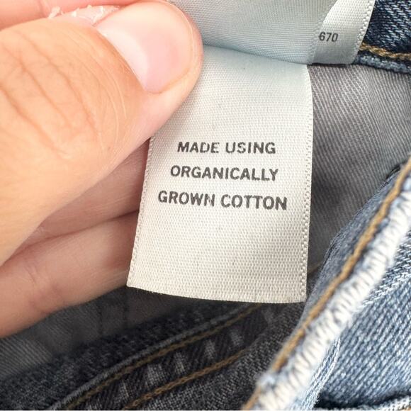 AGOLDE *Altered* 90's Pinch Waist High Rise Straight Cut Off Shorts Navigate 28 - Picture 16 of 16